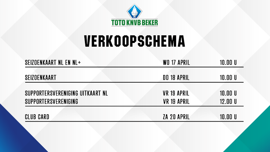 volleybal ijzer kaart Volledige informatie kaartverkoop KNVB bekerfinale! - De AFCA Supportersclub