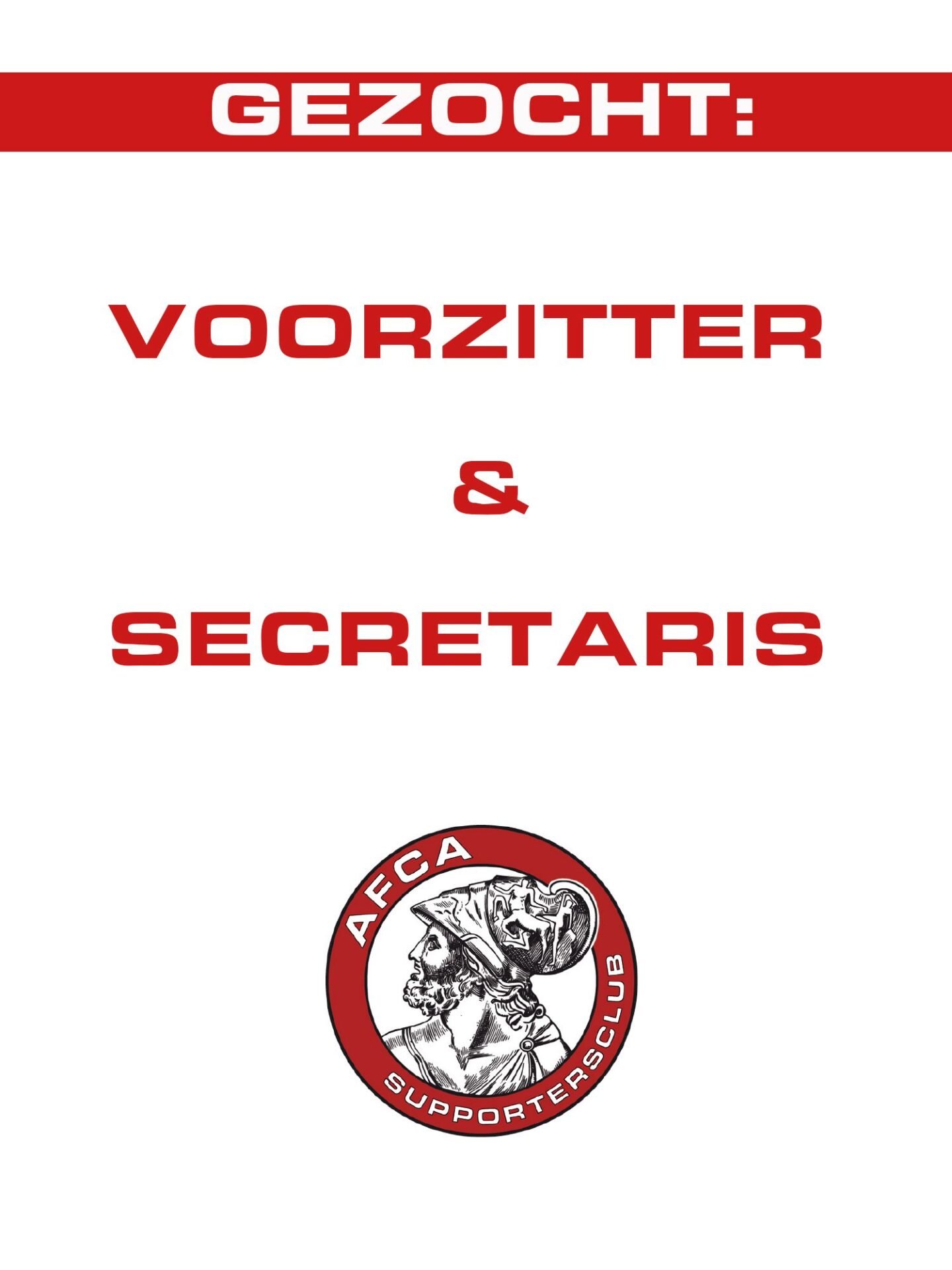 Gezocht voorzitter en secretaris